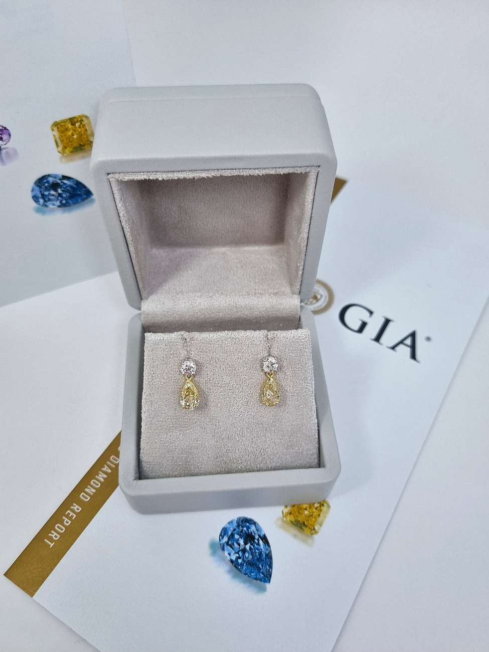 Украшение NO NAME  Серьги 1,00/1,03 Ct. Flby/Vs1   