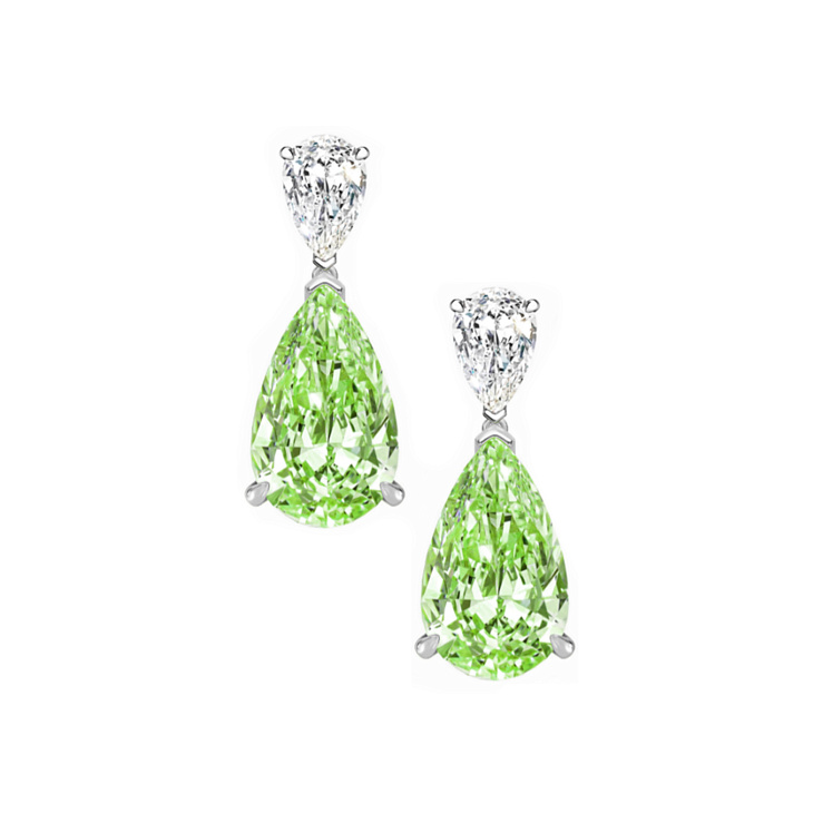 Украшение NO NAME  Серьги С Бриллиантами 2,00/2,01 Ct. Flbgy/Vvs+   