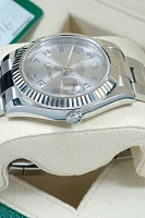 Часы Rolex  Oyster Perpetual Datejust Ii White Gold Fluted Bezel Silver Arabic Dial  116334