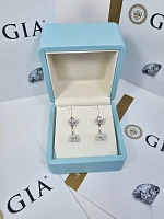 Украшение GIA  Серьги с бриллиантами 0,57/0,58 ct. X 0,50/0,51 ct.   