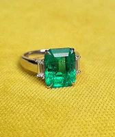 Украшение GIA  Кольцо С Изумрудом 4,93 Ct.   