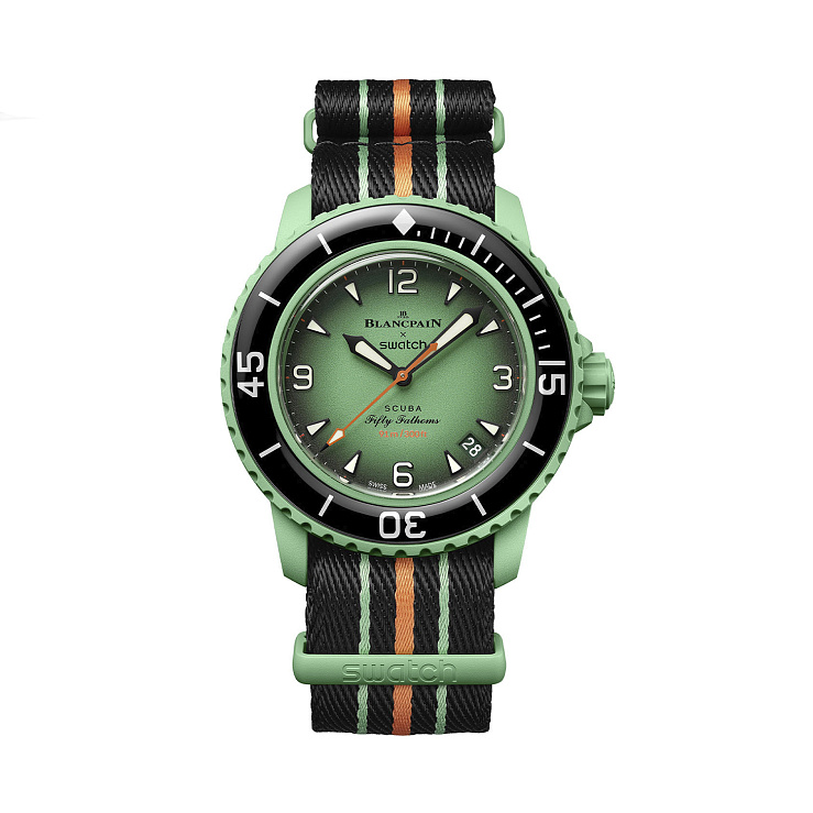 Часы Blancpain  Swatch Scuba Fifty Fathoms Indian Ocean  SO35I100