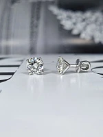Украшение GIA  Серьги 1,50/1,50 ct. K/Internally Flawless (3 Excellent) Round Diamonds   