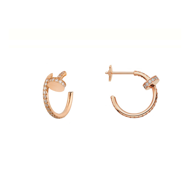 Украшение Cartier  Juste Un Clou Hoop Earrings, Small Model, Paved B8301429  B8301429 