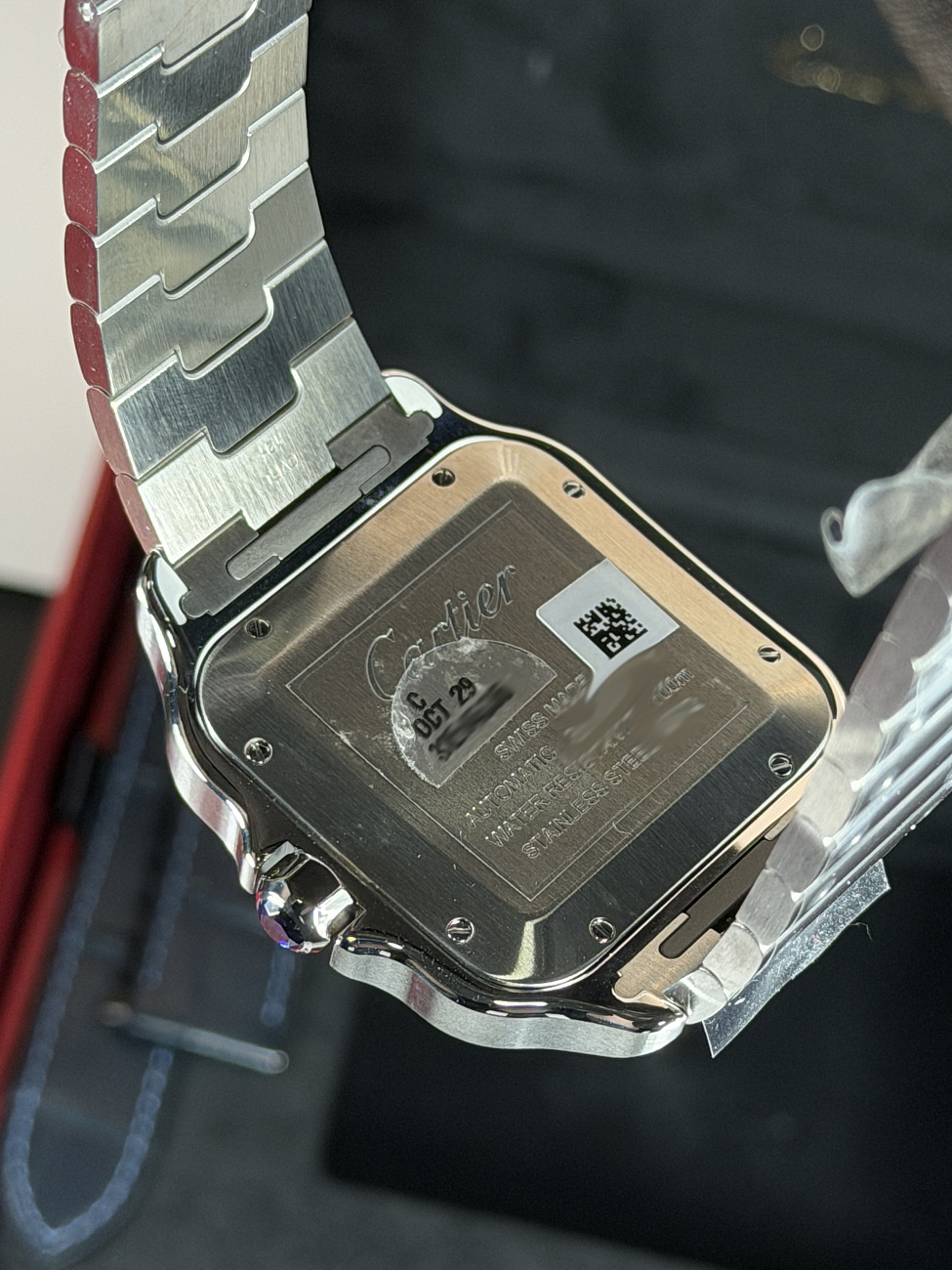 Часы Cartier  Santos De Cartier Large Blue Dial  WSSA0071