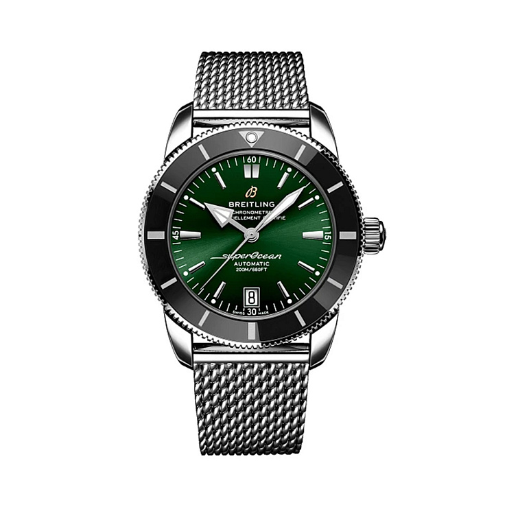 Часы Breitling  Superocean Heritage Ii B20 Automatic Green Dial 42  AB2010121L1A1