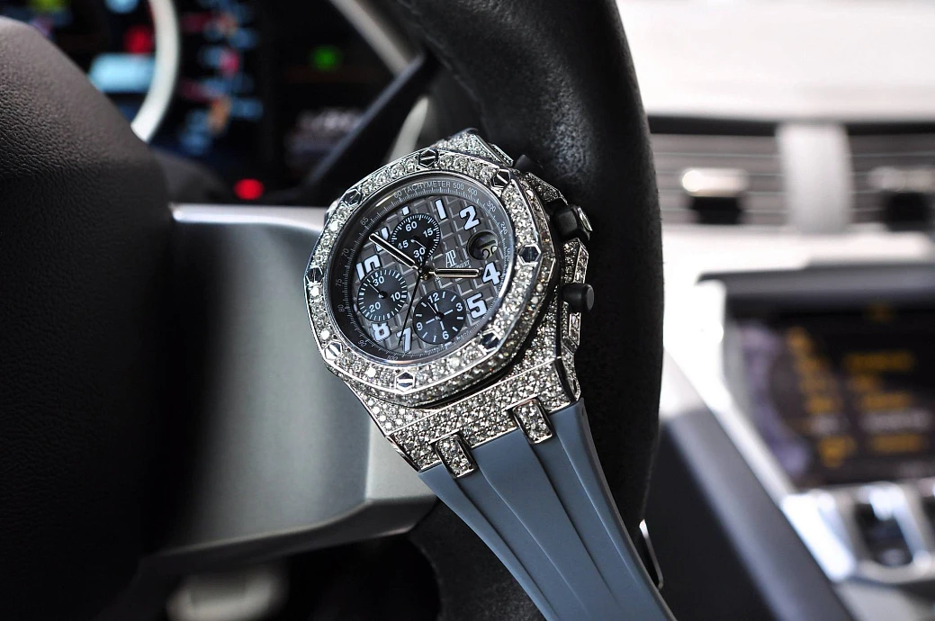 Часовой ремешок Audemars Piguet  Ремешок Для Часов Grey Ap Royal Oak Offshore 42Mm Strap  