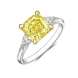 GIA Кольцо с бриллиантом 8,88 ct. Fancy Yellow/VVS2 "Lucky Number"