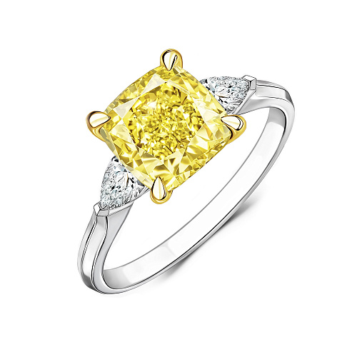 Украшение GIA  Кольцо с бриллиантом 8,88 ct. Fancy Yellow/VVS2 "Lucky Number"   