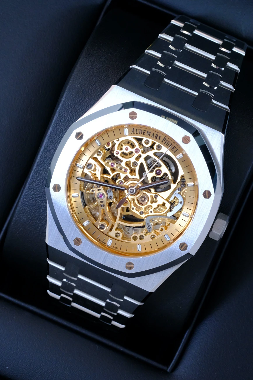 Часы Audemars Piguet  Royal Oak Double Balance Wheel Openworked  15407ST.OO.1220ST.02
