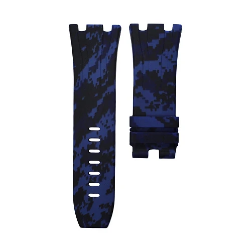 Часовой ремешок Audemars Piguet  Ремешок Для Часов Blue Digi Camo Ap Royal Oak Offshore 44Mm Strap  