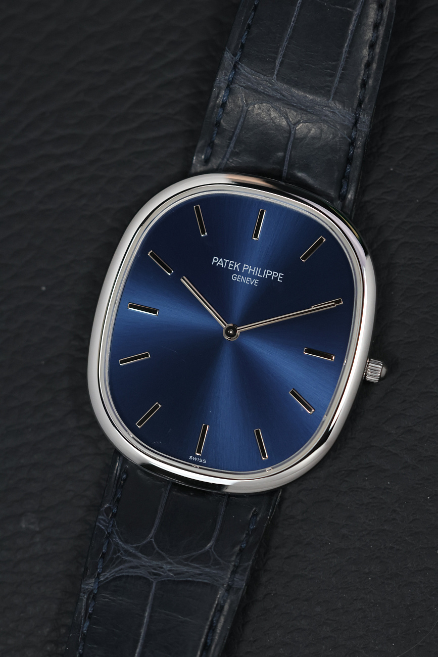 Часы Patek Philippe  Golden Ellipse Platinum Blue Dial   5738P-001