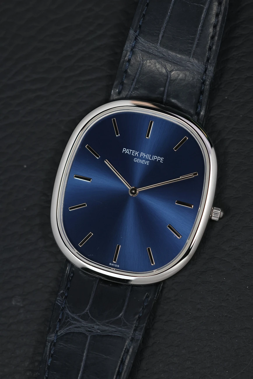 Часы Patek Philippe  Golden Ellipse Platinum Blue Dial   5738P-001