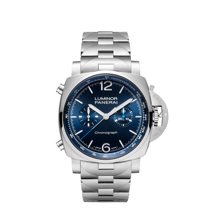 Часы Panerai  Luminor Chrono 44 Mm Blue Dial Steel  PAM01110