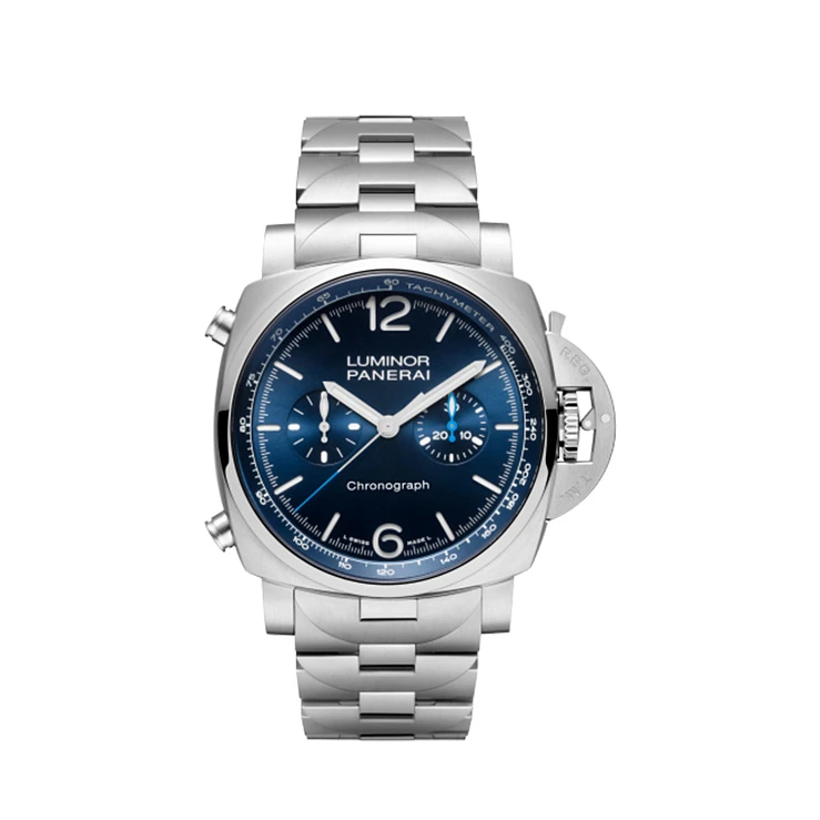 Часы Panerai  Luminor Chrono 44 Mm Blue Dial Steel  PAM01110