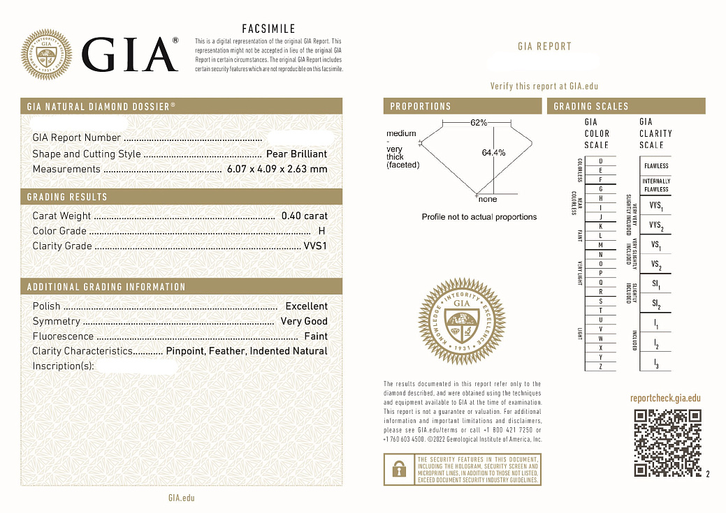 Украшение NO NAME  Кольцо С Бриллиантом 2,01 Ct. W To X/Vs1   