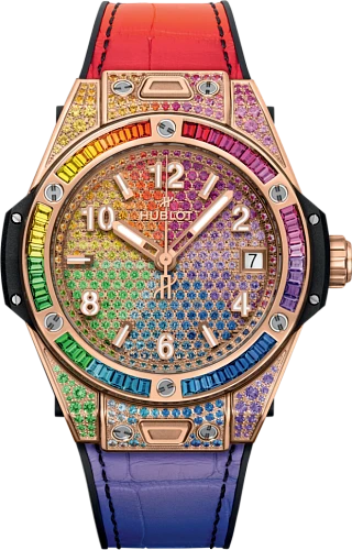 Заказать Hublot  Big Bang One Click Rainbow King Gold  465.OX.9900.LR.0999