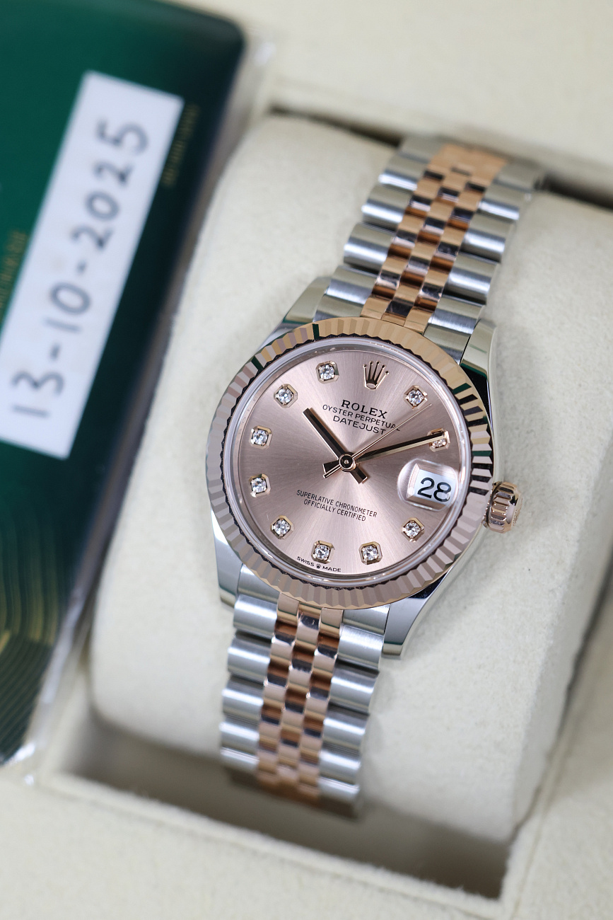 Часы Rolex  Datejust 31Mm Steel & Rose Gold Pink Dial And Diamonds  278271