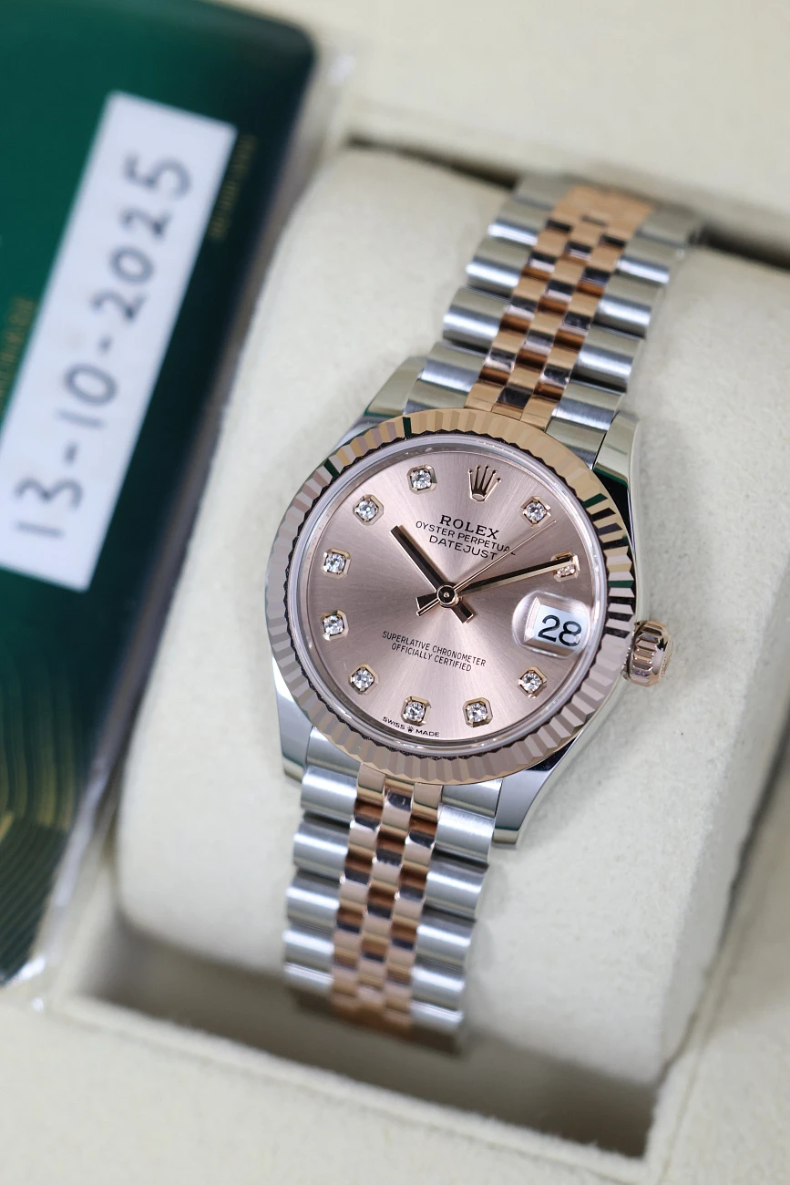 Часы Rolex  Datejust 31Mm Steel &amp; Rose Gold Pink Dial And Diamonds  278271