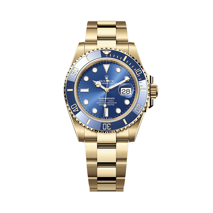 Часы Rolex  Submariner Yellow Gold Blue 41mm  126618LB