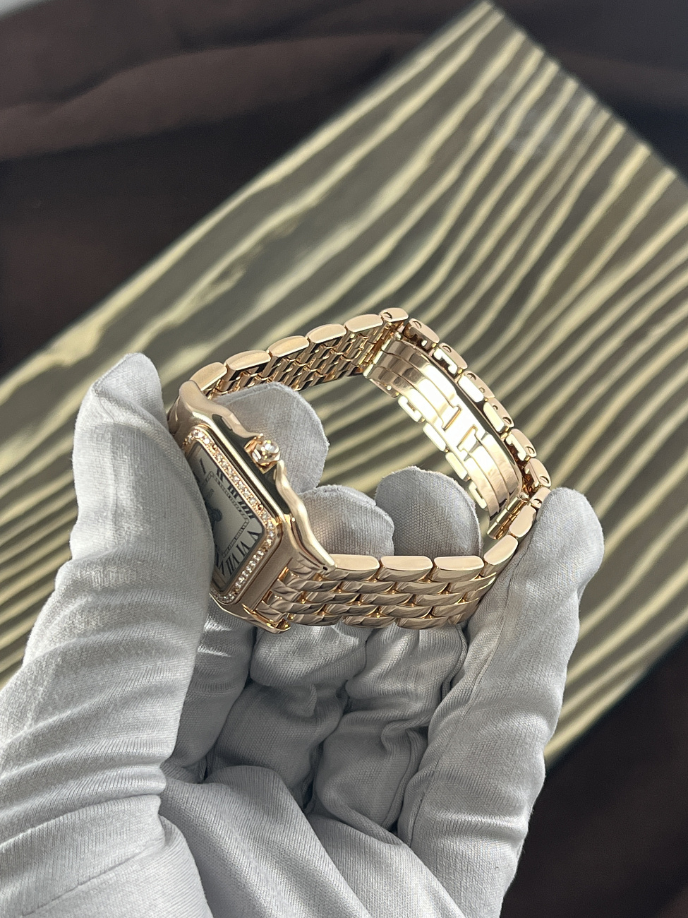 Часы Cartier  Panthere Medium Rose Gold Diamonds  WJPN0009