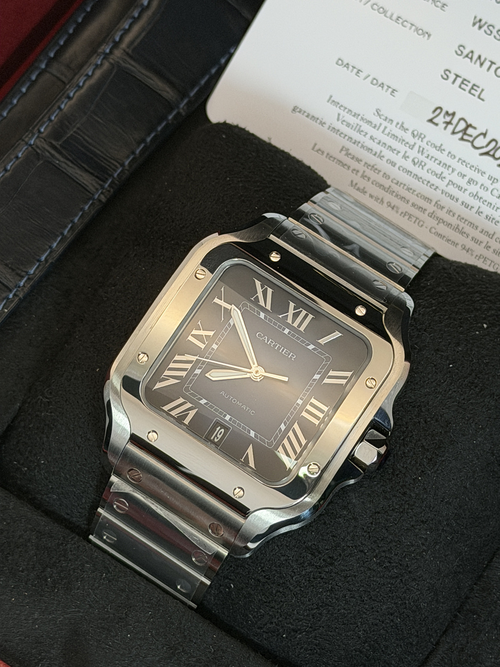 Часы Cartier  Santos De Cartier Large Blue Dial  WSSA0071