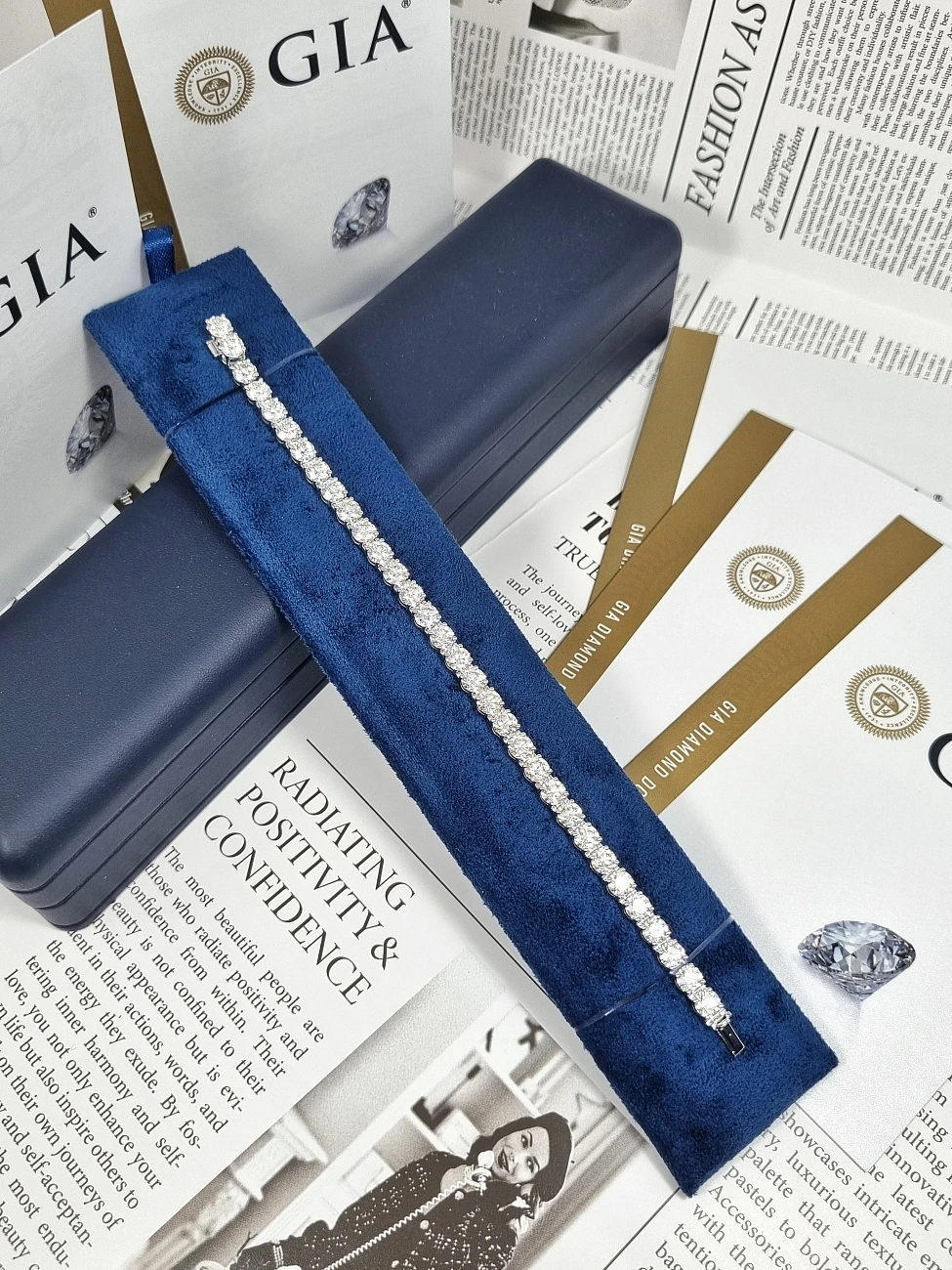 Украшение GIA  Браслет с бриллиантами 16,10 ct. K/Vs1   
