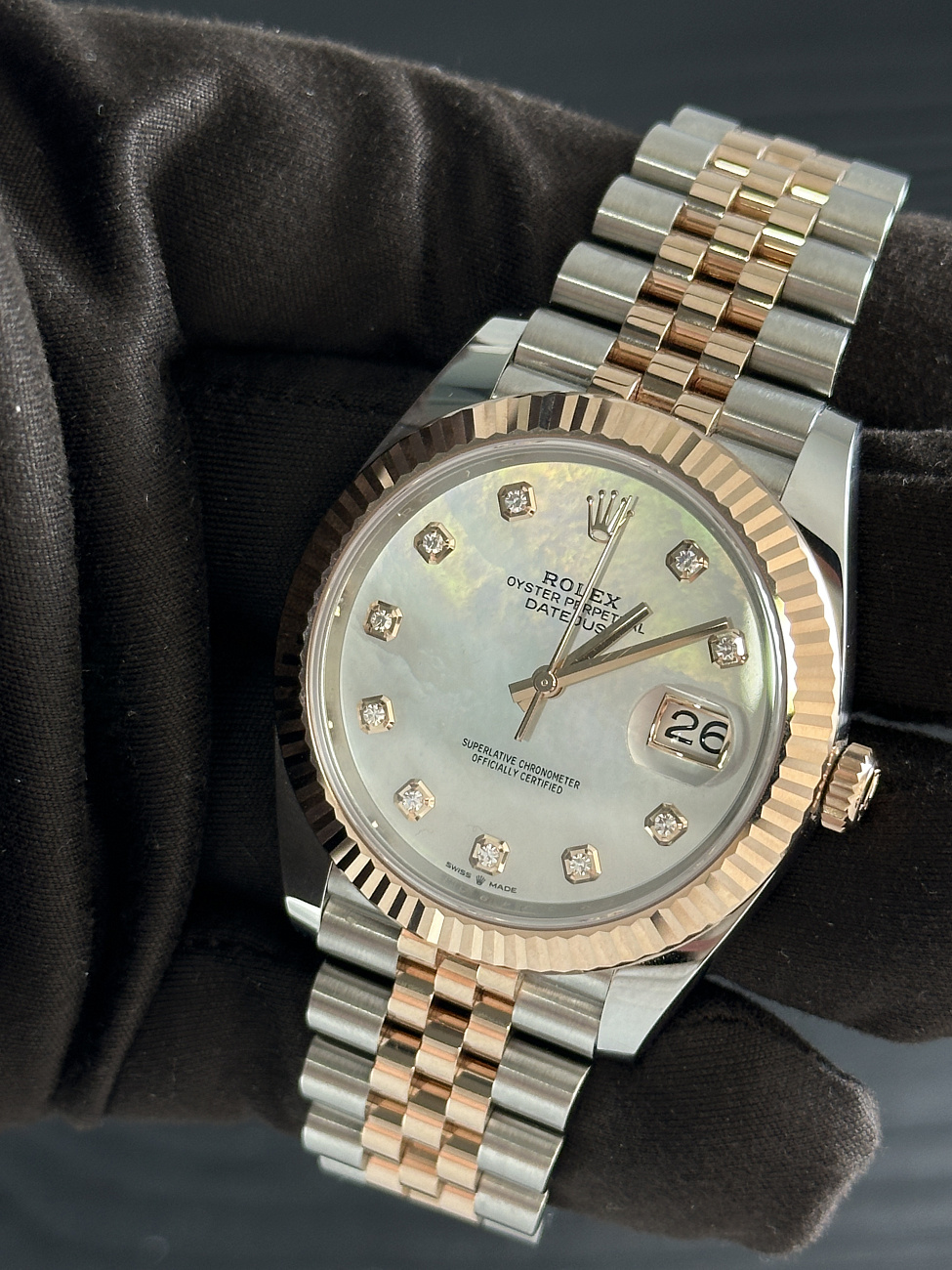 Часы Rolex  Datejust 41Mm Steel Rose Gold Mop Dial  126331
