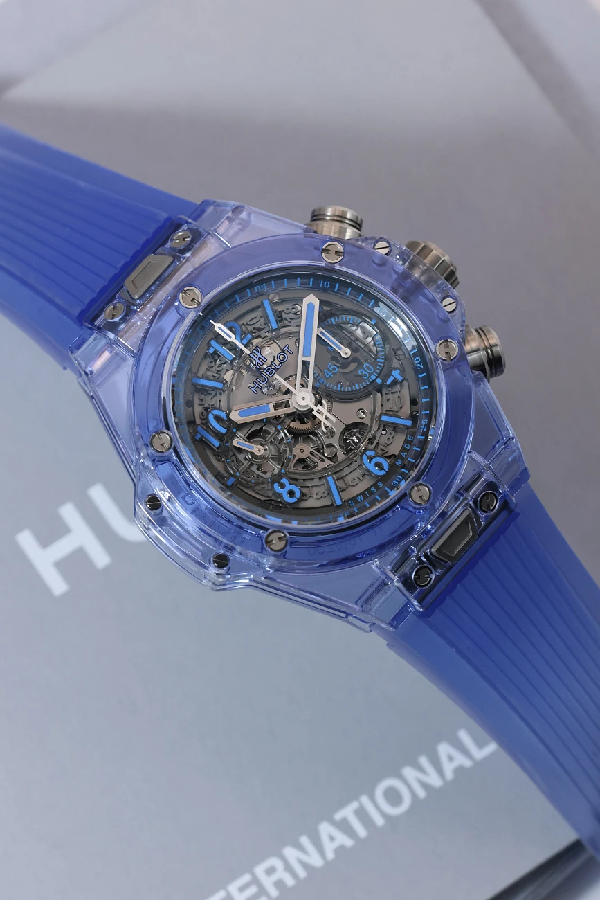 Часы Hublot  Big Bang Unico Blue Sapphire 45 mm  411.JL.4809.RT