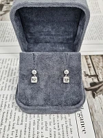 Украшение GIA  Серьги с бриллиантами 1,00/1,01 ct. I/VS1 (Asscher)   