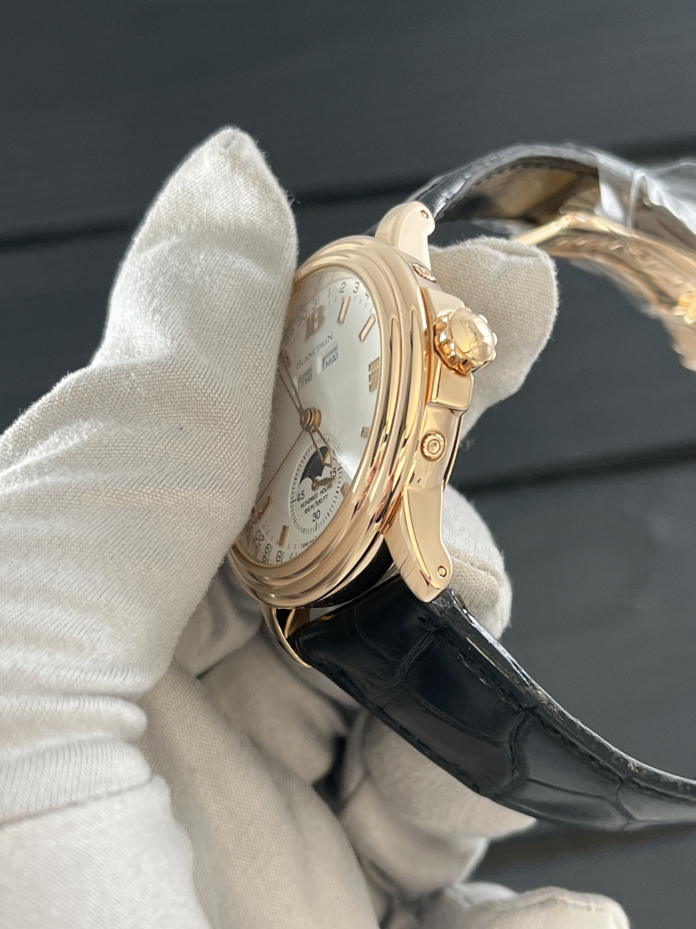 Часы Blancpain  Yellow Gold Triple Calendar With Moon Phases  2763-141