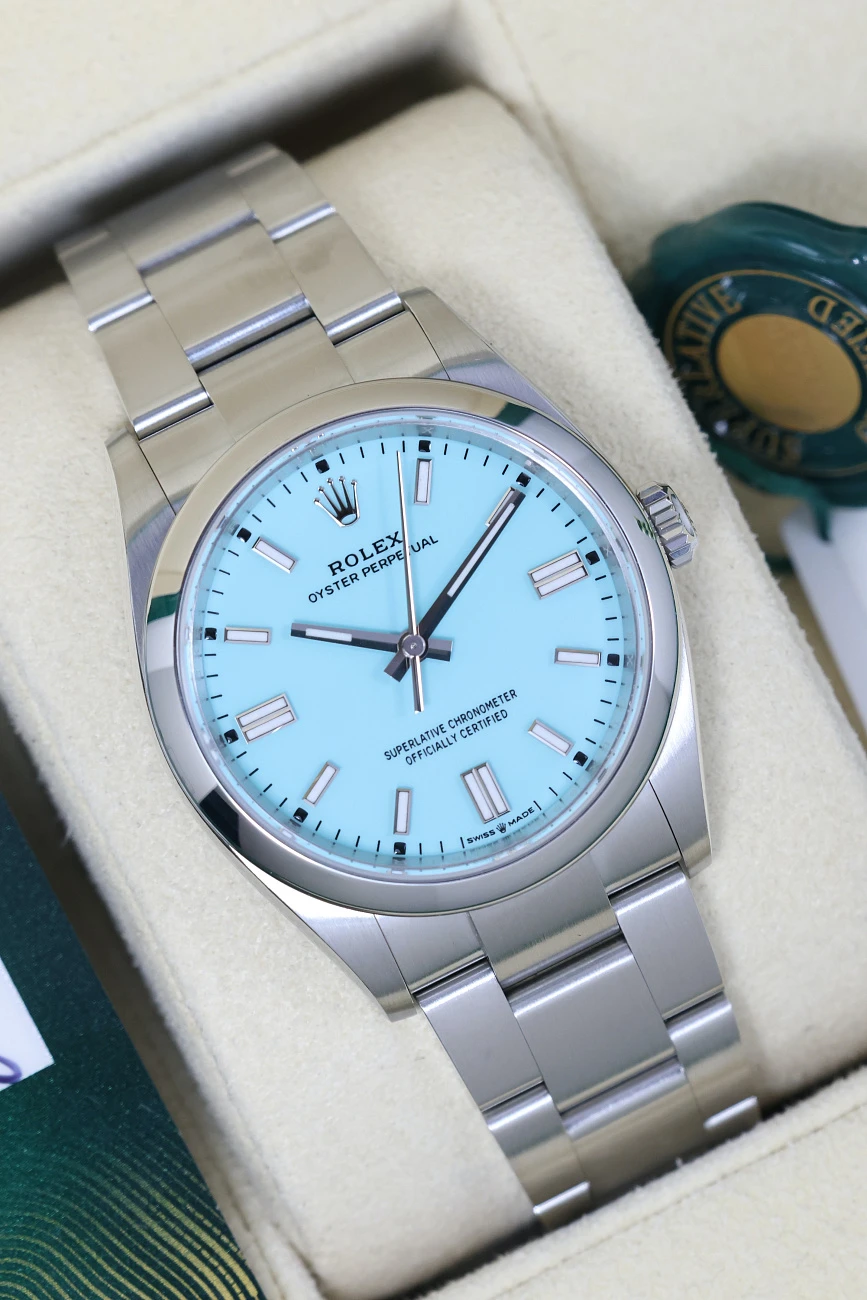Часы Rolex  Perpetual 36 Stainless Steel Tiffany Dial  126000