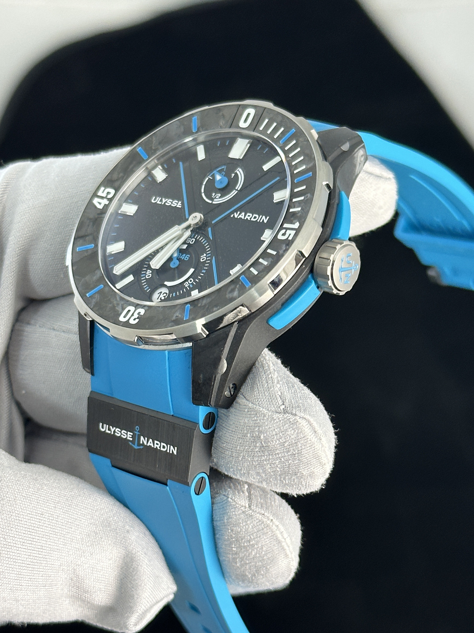 Часы Ulysse N  Diver Net Azure 44Mm  1183-170-2B/3A