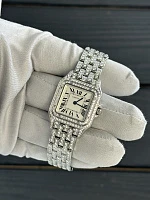 Часы Cartier  Medium Panthere De Cartier Custom Diamonds Full Pave  WSPN0015 FIX