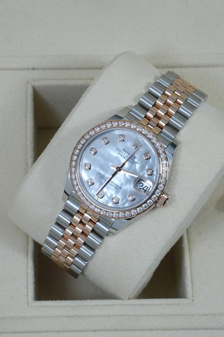 Часы Rolex  Datejust 31Mm Steel And Everose Gold Diamonds  278381RBR MOP