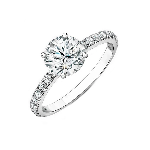 Украшение GIA  Кольцо с бриллиантом 2,11 ct. J/Si1 (3 Excellent)   