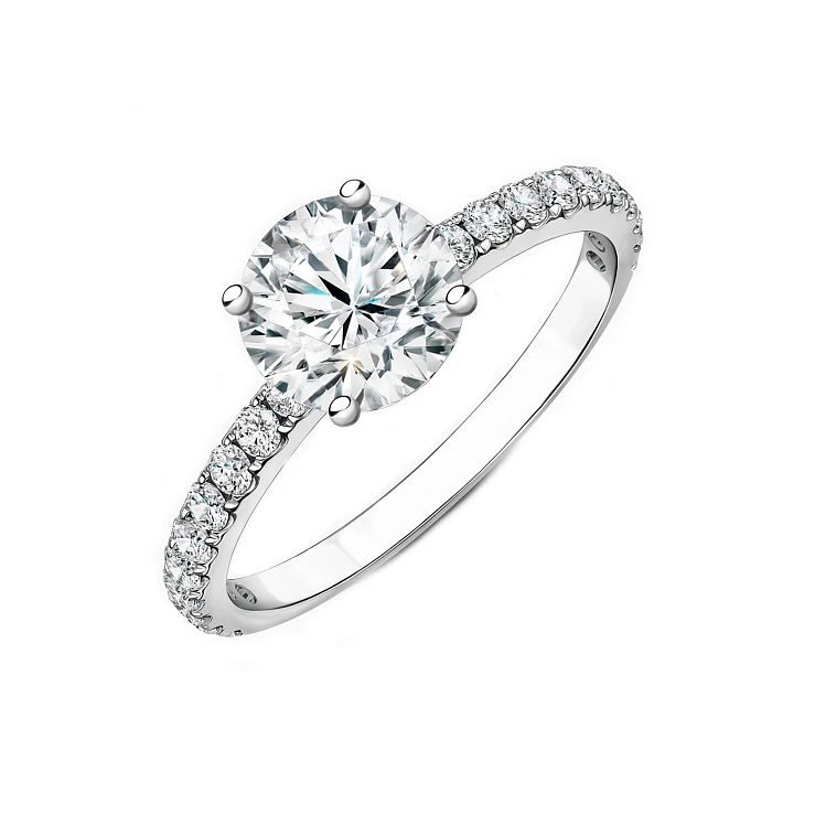 Украшение GIA  Кольцо с бриллиантом 2,11 ct. J/Si1 (3 Excellent)   