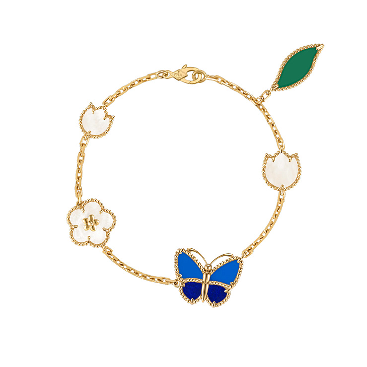 Украшение Van Cleef & Arpels  Lucky Spring Butterfly bracelet, 5 motifs  VCARPHZV00 