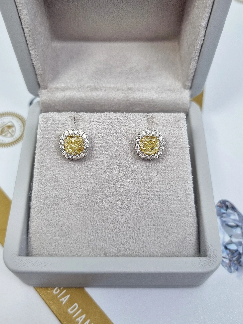 Украшение GIA  Серьги 1,00/1,02 Ct. W To X   