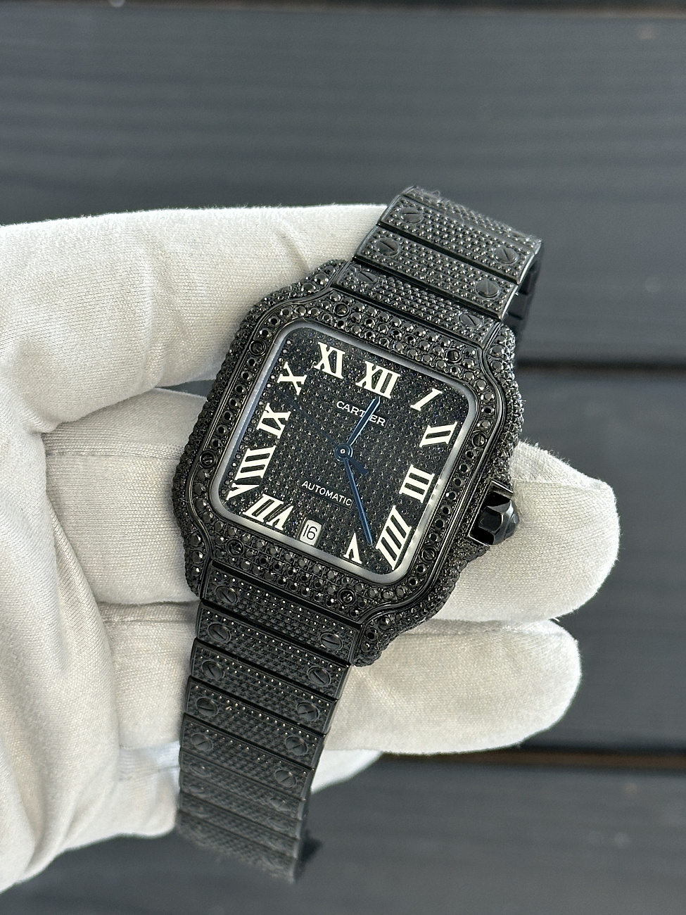 Часы Cartier  Santos De Cartier Custom Black Diamond  WSSA0029