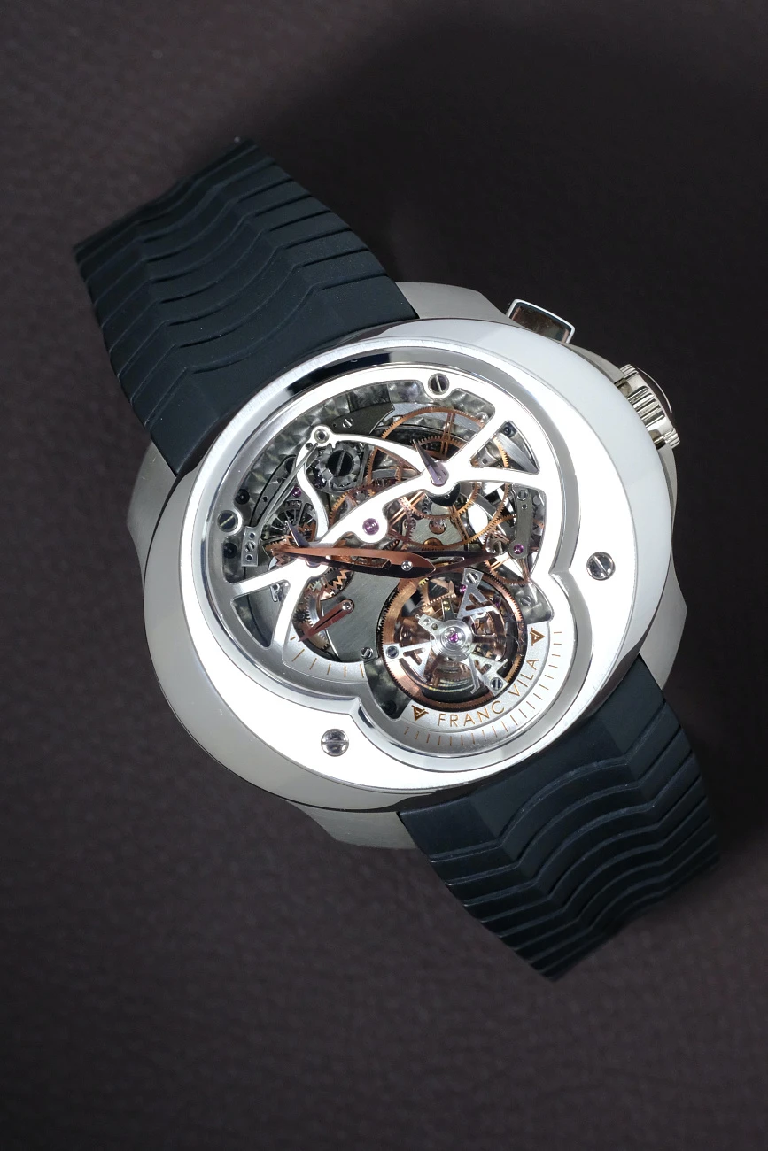 Часы Franc Vila  Cuatro Tourbillon Dail-Side Column Wheel Monopusher Chronograph  FVA №4