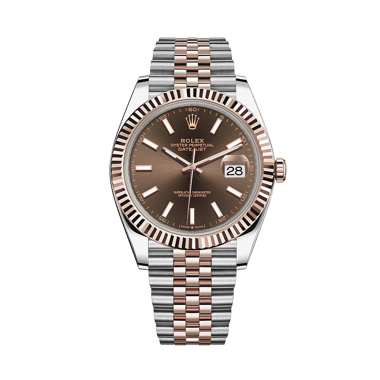 Часы Rolex  Datejust 41Mm Steel Rose Gold Chocolate Dial  126331
