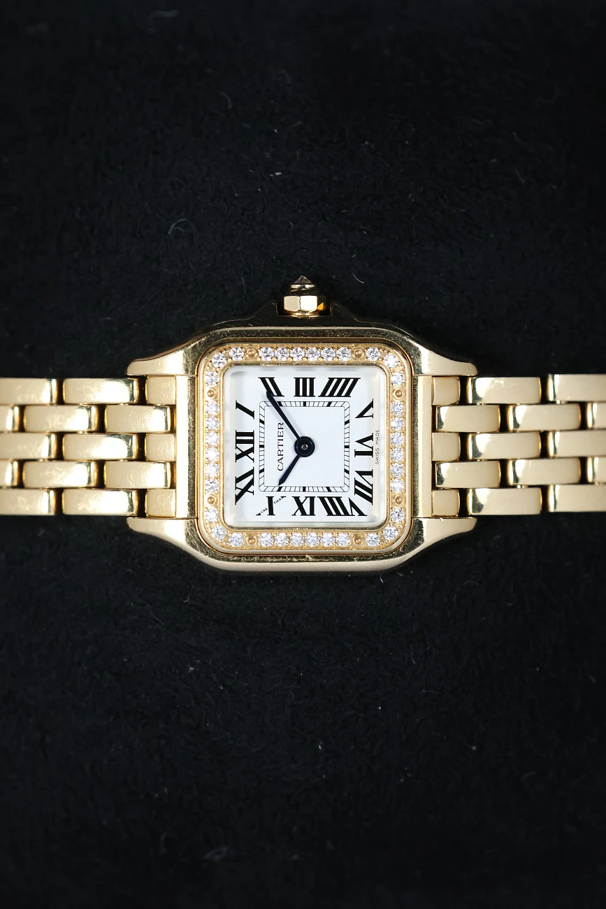 Часы Cartier  Panthere Yellow Gold Diamonds Small  WJPN0048