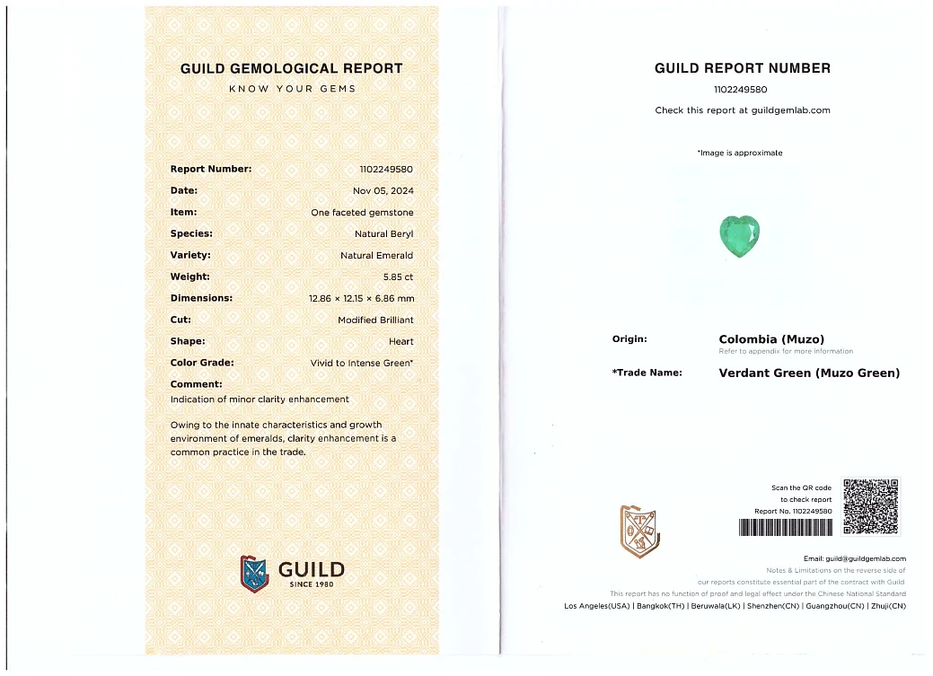 Украшение GRS GemResearch Swisslab  Кольцо с изумрудом 5,84 ct. Intense To Vivid Green (Colombia)   