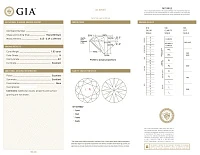 Украшение GIA  Серьги 1,03/1,03 ct. H/Si1 (3 Excellent) Round Diamonds   