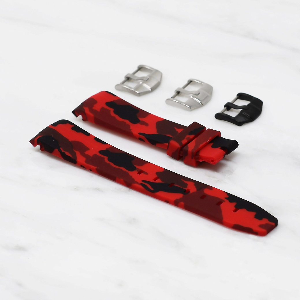 Часовой ремешок Rolex  Ремешок Для Часов Red Camo 40Mm Strap  