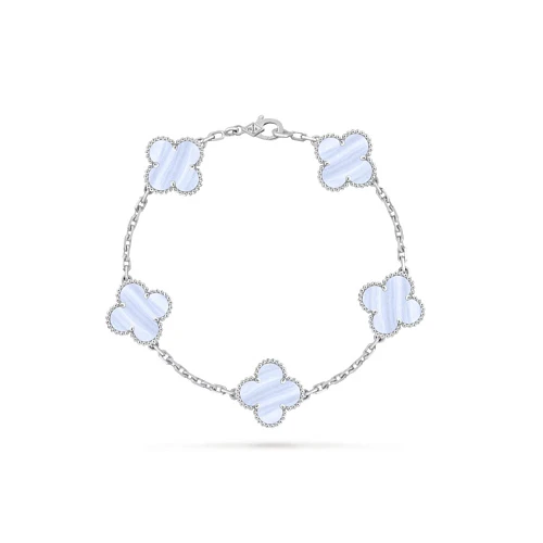 Украшение Van Cleef & Arpels  Vintage Alhambra Bracelet, 5 Motifs Chalcedony  VCARD34700 