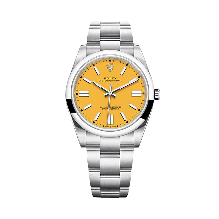 Часы Rolex  Oyster Perpetual 41 Mm Yellow Dial  124300
