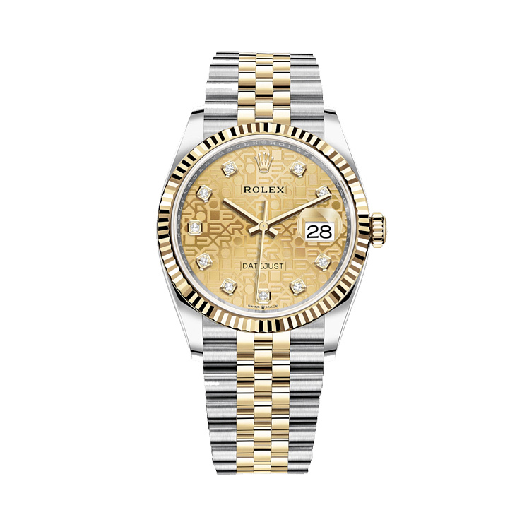 Часы Rolex  Datejust 36Mm Motif Steel Yellow Gold  126233-0003