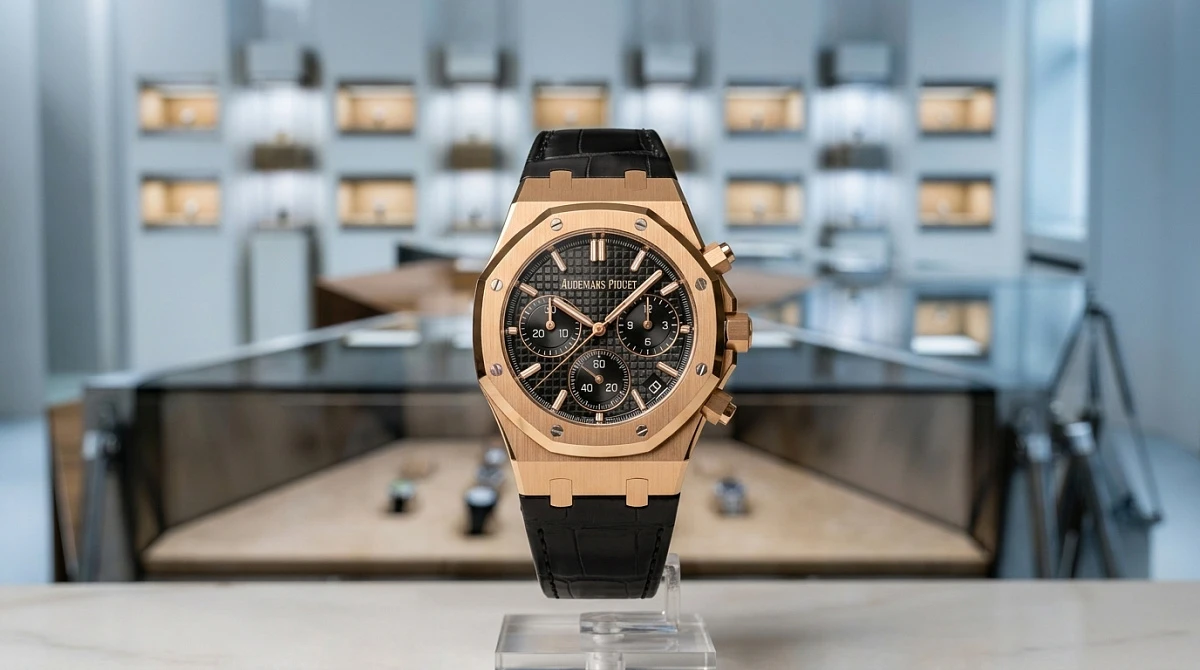 Архитектура формы и механики: хронограф Audemars Piguet Royal Oak из розового золота